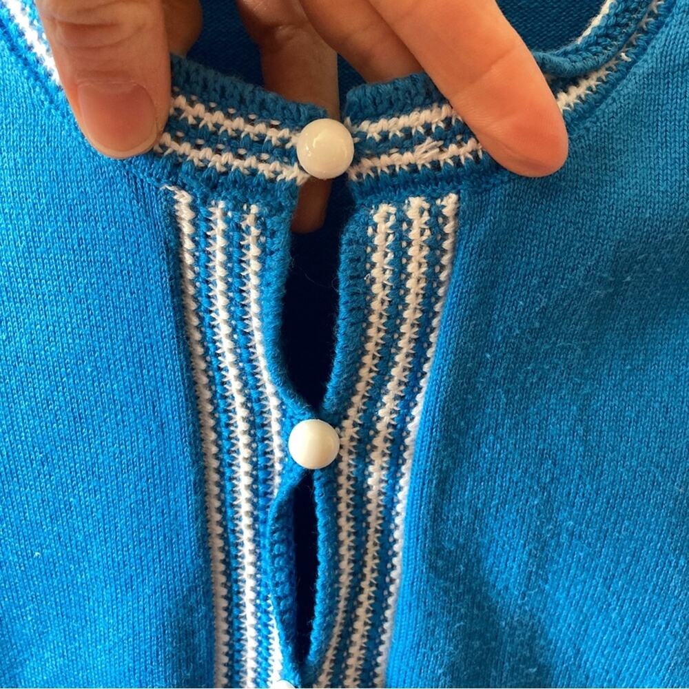 Lilly Pulitzer Knit Cardigan Crochet Hem 3/4 Sleeve Girls Size Medium - Picture 5 of 10